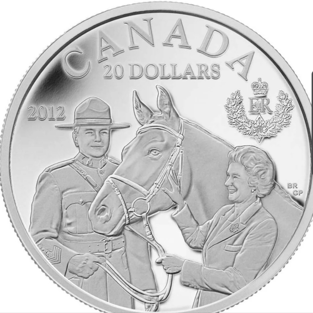 2012 RCM $20 Queen's Visit to Canada - Pure Silver Coin